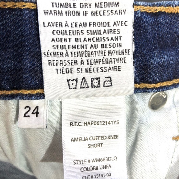 Hudson Amelia Cuffed Knee Length Shorts - Picture 5 of 7